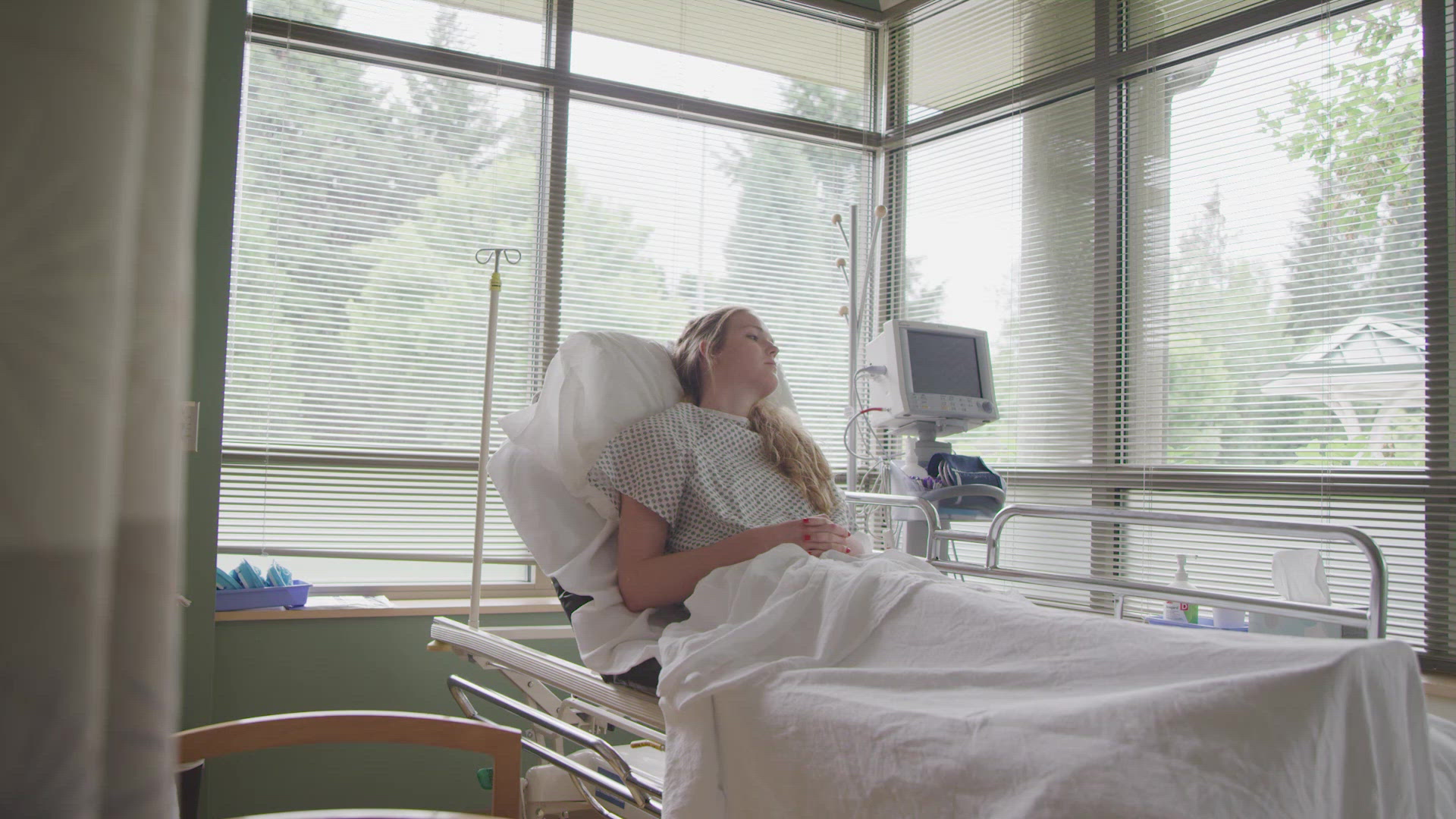 Sick Girl In Hospital Bed FILMPAC   FP005652PF 