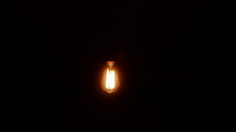 Swinging Light Bulb in Dark Room FILMPAC