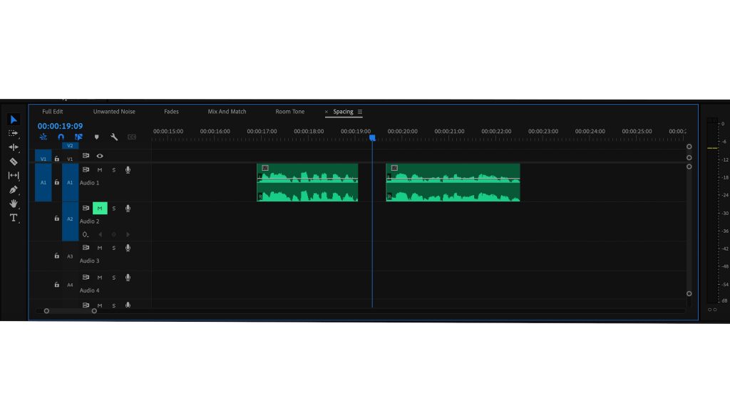 dialogue editing timeline