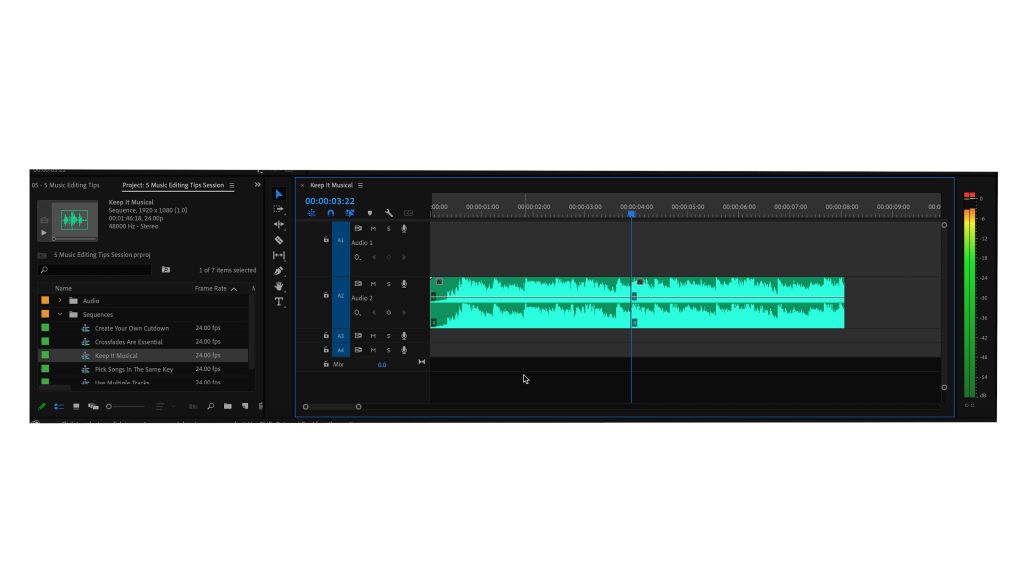 music edit premiere pro