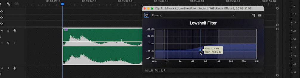 shelf filter audio